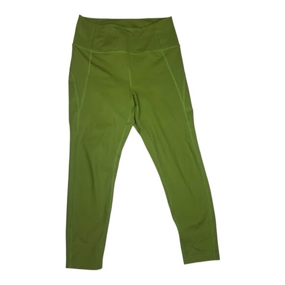 Girlfriend Collective women's large green Capri crop leggings athleta Lulu soft - Picture 1 of 9